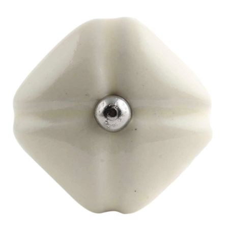 Solid Cream Mediium Square Ceramic Wine Bottle Stopper